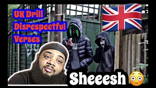 TOP 10 MOST DISRESPECTFUL VERSES IN UK DRILL OF ALL TIME  REACTION 🇬🇧 [upl. by Ennirac]