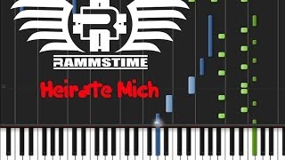 Rammstein  Heirate Mich ♫ ORIGINAL MIDI  Synthesia [upl. by Necila]