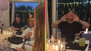 Rob Kardashian Resurfaces for Rare Appearance at Khloés 40th Birthday [upl. by Garnette]