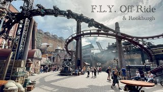 FLY FullLayout OffRide Phantasialand  Worlds longest and first launched flying coaster [upl. by Damara]