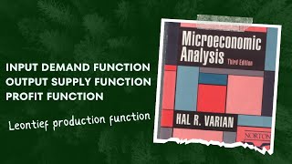 Input Demand Output Supply and Profit Functions with Leontief Production Function A Numerical [upl. by Rehtae]