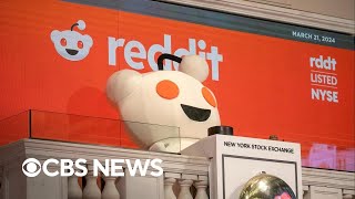 Reddit stock jumps by nearly 50 in first day of trading [upl. by Rebekkah]