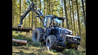 🌲4K Kotschenreuther 220M BLACK • Forsttraktor • LoggingVideo • Forstschlepper • JohnDeere Forest🌲 [upl. by Pierro]