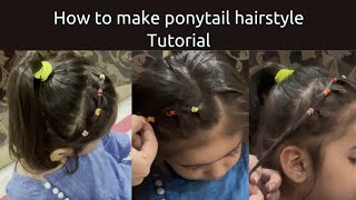 how to make ponytail hairstyle at home [upl. by Kenzi]