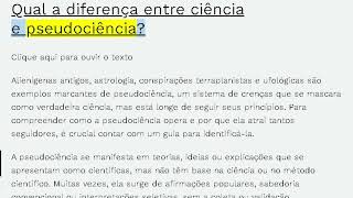 Qual a diferença entre ciência e pseudociência [upl. by Kahl]