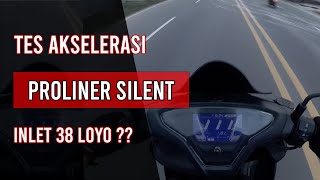 TES AKSELERASI KNALPOT PROLINER NEO SR SILENT  AEROX 155 CONNECTED [upl. by Halilak847]