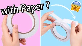 I made double sided tape with Paper 😱 Homemade double sided tape Tushuartandcraft [upl. by Clute]