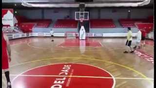 Crazy half court shot bet with professional player [upl. by Aelat]