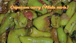 Delicious Capsicum Curry  Malu Miris Curry Recipe [upl. by Neeliak211]