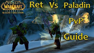 Ret vs Paladin lvl 60 PvP Guide SoD worldofwarcraft [upl. by Elrebmik]