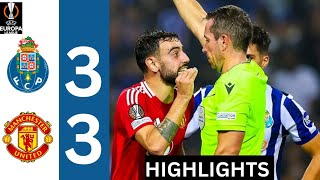 Fc Porto vs Manchester United 33 Highlights UEFA Europa League [upl. by Aicekan]