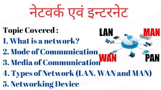 Network and Internet in Hindi Part 1 नेटवर्क एवं इन्टरनेट MasteringComputerSkills [upl. by Charisse]