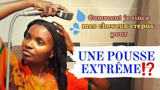 🇨🇮57• Comment je rince mes cheveux CRÉPUS pour une POUSSE EXTRÊME  Valèh Té [upl. by Nalon]