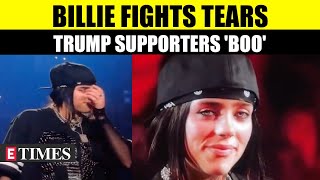 Billie Eilish Breaks Down At Nashville Concert Donald Trump Supporters React  WATCH [upl. by Odraboel]