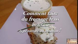 Comment faire du fromage frais type boursin ou tartare  Fresh cheese  FR  FaiT MaisoN [upl. by Francie]