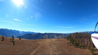 Memaloose Airstrip Oregon Takeoff over Hells Canyon Rim exterior gopro view [upl. by Reklaw]