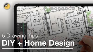 How to Draw 5 iPad Drawing Tips for DIY  Home Design that will Change Your Life [upl. by Seema990]