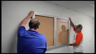 Enclosed Bulletin Board Installation Video [upl. by Inatirb]