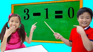 Wendy Alex and Lyndon Learn Math amp Numbers for the School Exam  Fun Kids Videos [upl. by Kcirddehs]