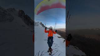 Vol de fou avec vue sur la Meije 🤩paraglidingmountainslandscapehikeandfly [upl. by Bury]