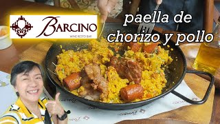 BARCINO Resto Bar in Molito  trying their Paella [upl. by Ettereve]