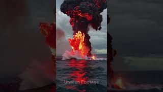 Oceanic Volcano Eruption youtubeshorts shortvideos shorts volcano ocean viralvideo lava [upl. by Ennirok904]