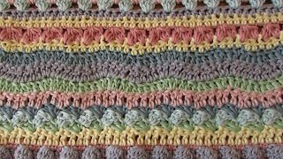 Fun striped crochet blanket tutorial  EASY crochet afghan  baby blanket  throw [upl. by Ojoj]