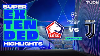 SUPER EXTENDED HIGHLIGHTS  Lille vs Juventus  UEFA Champions League 202425  J4 [upl. by Anav]