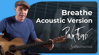 Breathe Acoustic Guitar Lesson  Pink Floyd [upl. by Gean]