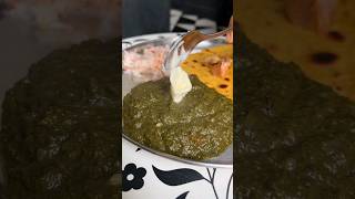 Sarson ka Saag aur Makai ki Roti recipe shorts [upl. by Eniamurt529]