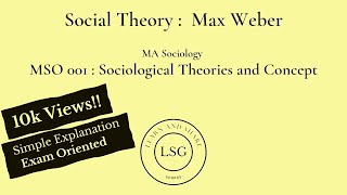 MA SOCIOLOGY IGNOU based lessons  MSO 1 Social Theory  Malayalam  Max Weber [upl. by Edrahs577]