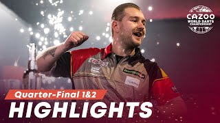 MAKING HISTORY 🇧🇪  QuarterFinal 1amp2 Highlights  202223 Cazoo World Darts Championship [upl. by Robena]