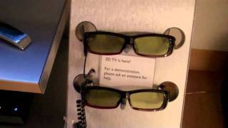 Demo of Samsung active shutter glasses sync with Samsung 3D TV [upl. by Tallulah]