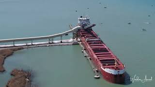 CSL Baie Comeau Canada Steamship Lines Windsor Salt by Windsor Aerial Drone Photography [upl. by Scribner]