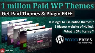 How to download wordpress Premium Themes FREE  Nulled Themes  Legal or not  GPL theme or plugin [upl. by Adamsen]