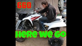 HOW TO Change Rear Axle Bearing on an 03 Raptor 660 Easy [upl. by Gert980]