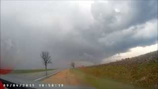 AshtonFairdaleRochelle Illinois Tornado Dash Cam 492015 [upl. by Oicirbaf827]