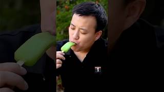 Jelly icecream vs leaves shorts icecream survival bushcraft [upl. by Enilesor]