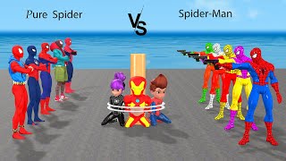 SpiderMan Teams Up with Batman to Take Down Iron Man GAME GTA 5 superhero  Siêu nhân nhện [upl. by Arutak]