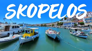 Skopelos Greece  A walk around the stunning town [upl. by Ellered]