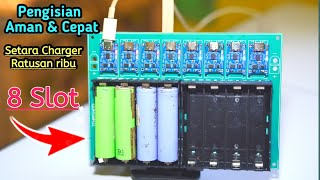 CANGGIH  🔥🔥 Membuat Charger Baterai 18650 Murah Kualitas Mantap 8 Slot [upl. by Eniron]