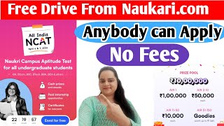 Naukricom paid internship Free Certificate NCAT  Jobs Work from home Internship naukri job [upl. by Hewie]