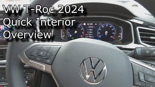 VW T Roc 2024  Quick Interior Overview And First Impressions [upl. by Latnahc]