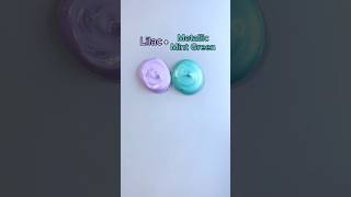 Satisfying color mixing  LilacMetallic Mint Green shorts paintmixing asmrart mixedcolors [upl. by Aineg]