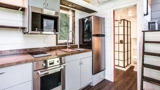 Stunning Mobile Tiny House Split Level QueenSize Loft  Large Bathroom [upl. by Eillod]