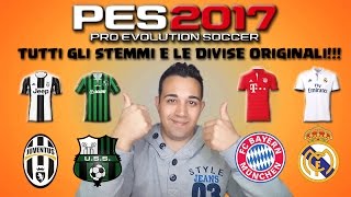 PES 17  COME AVERE DIVISE E STEMMI ORIGINALI PATCH TUTORIAL [upl. by Adnohsor461]