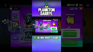 Plankton Darryl For Krusty Kash 💵 brawlstars spongebob shorts [upl. by Monroe]