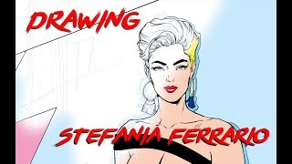 Drawing Stefania Ferrario  Time Lapse [upl. by Anirok]