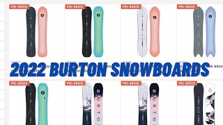 Burton 2022 Snowboards [upl. by Ociral518]