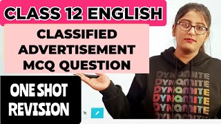 Class 12 EnglishClassified advertisement class 12 term 1Classified advertisement class 12 mcq [upl. by Aluk]